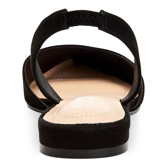 ALFANI Womens Black Slingback Ryann Toe Block Heel Slip On Leather Flats 5.5 M - Picture 2 of 4